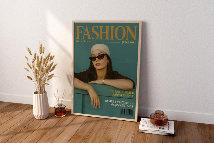 Vintage Fashion Magazine Cover Canvas Poster