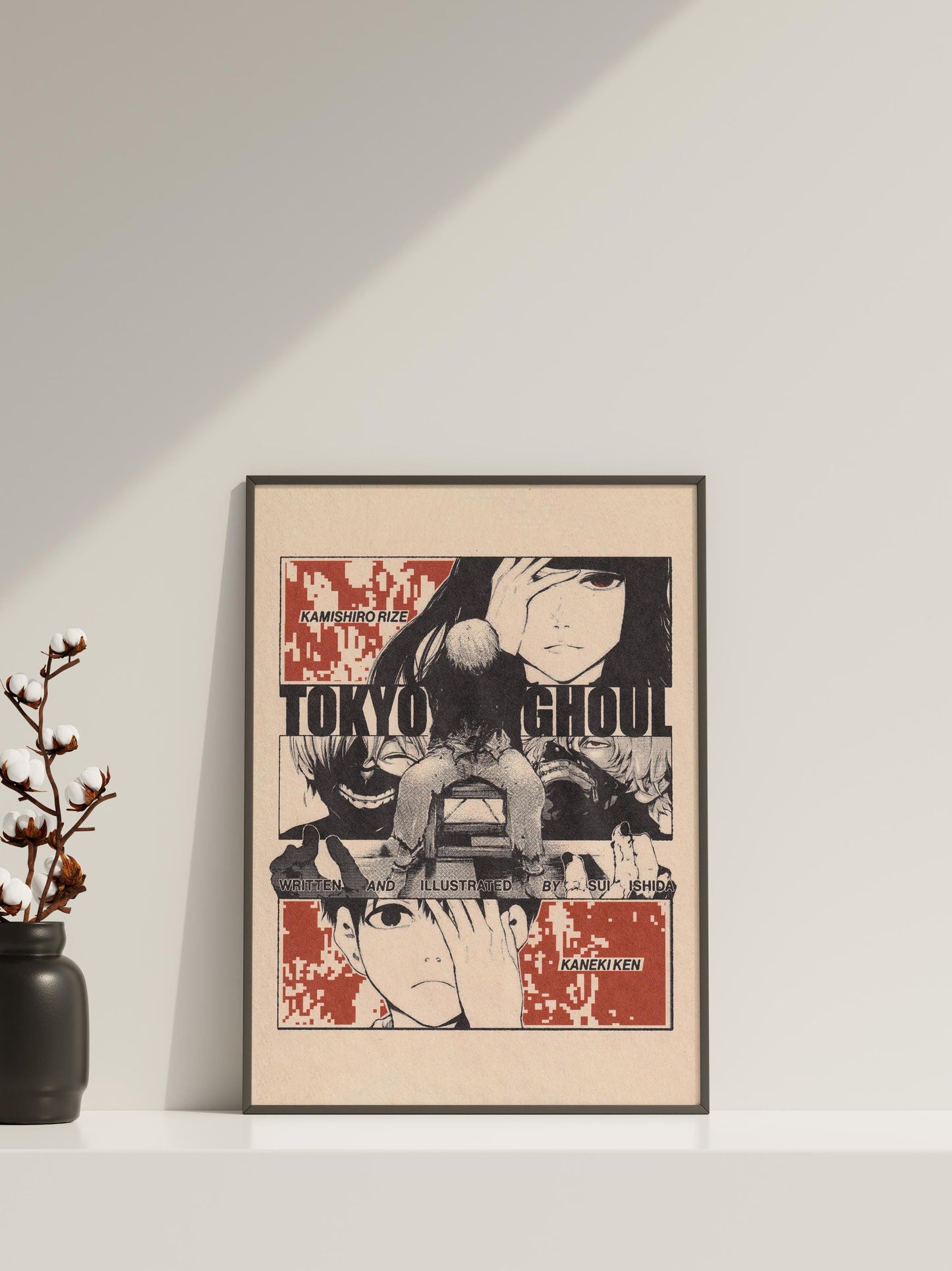 Anime Leinwand-Wandkunst, Tokyo Ghoul Wandkunst, Anime Poster, Anime Wanddeko, Geschenk für Anime Liebhaber, Anime Wandkunst, Tokyo Ghoul Poster