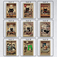 Bezaubernde & Humorvolle Japanische Katzen-Kunstdrucke – Von Ramen-essenden Felidae bis hin zu Ukiyo-e Meme Parodien