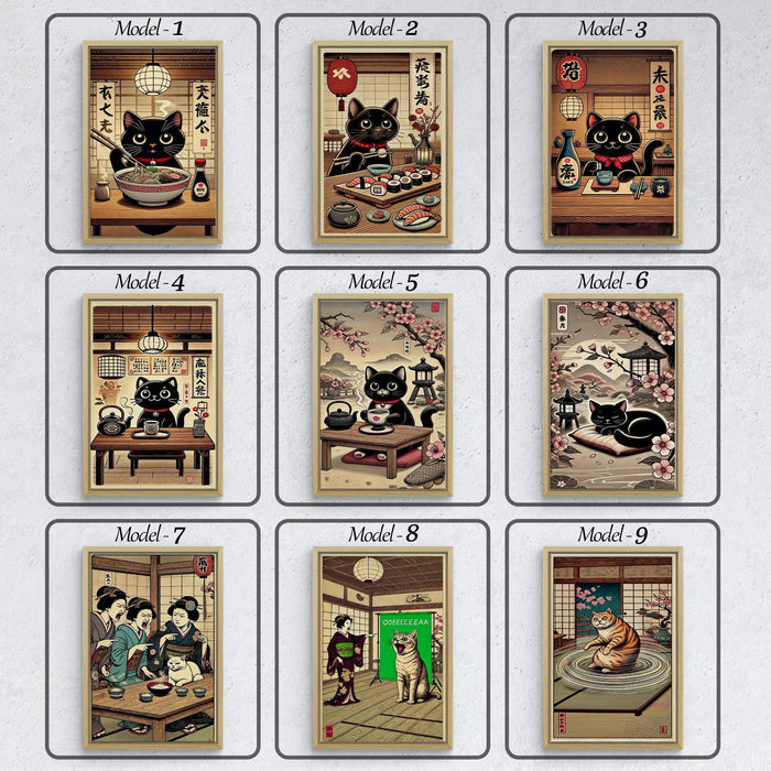 From Ramen-Eating Feline to Ukiyo-e Meme Canvas Print