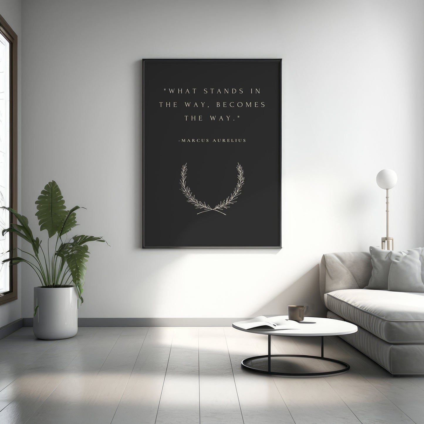 Marcus Aurelius Zitat Wanddeko, Zitat Leinwand Wandkunst, Motivationsposter, Minimalistische Leinwand Wanddeko