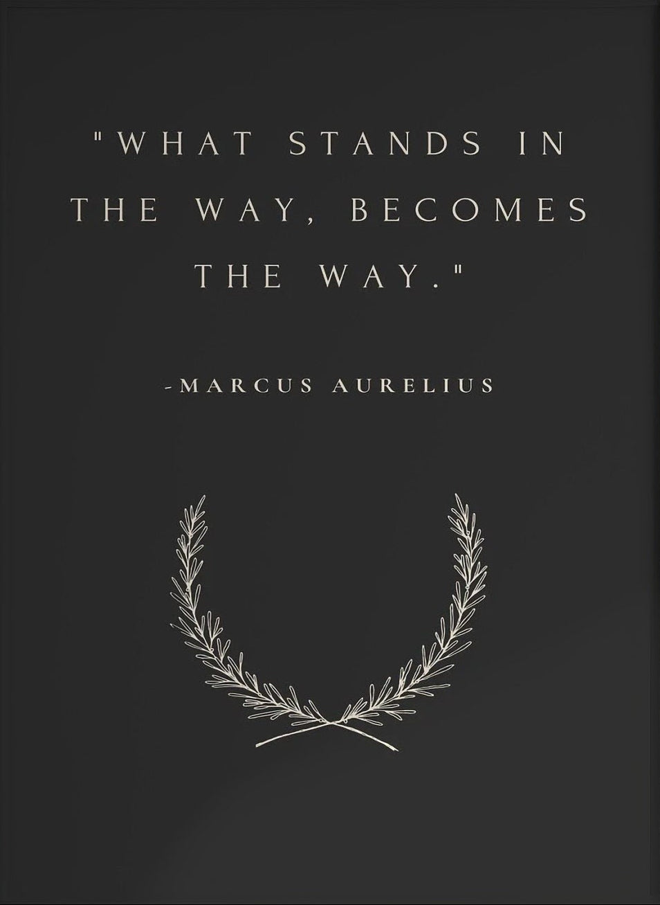 Artwork - Marcus Aurelius Quote Wall Decor, Quote Canvas Wall Art, Motivational Poster, Minimalist Canvas Wall Decor
