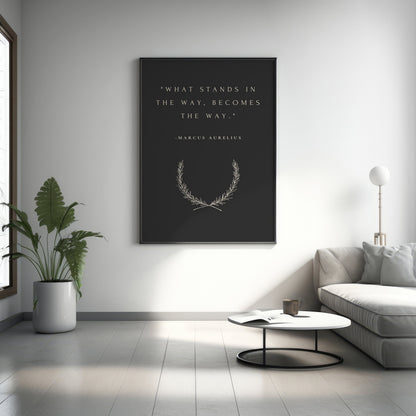 Marcus Aurelius Zitat Wanddeko, Zitat Leinwand Wandkunst, Motivationsposter, Minimalistische Leinwand Wanddeko