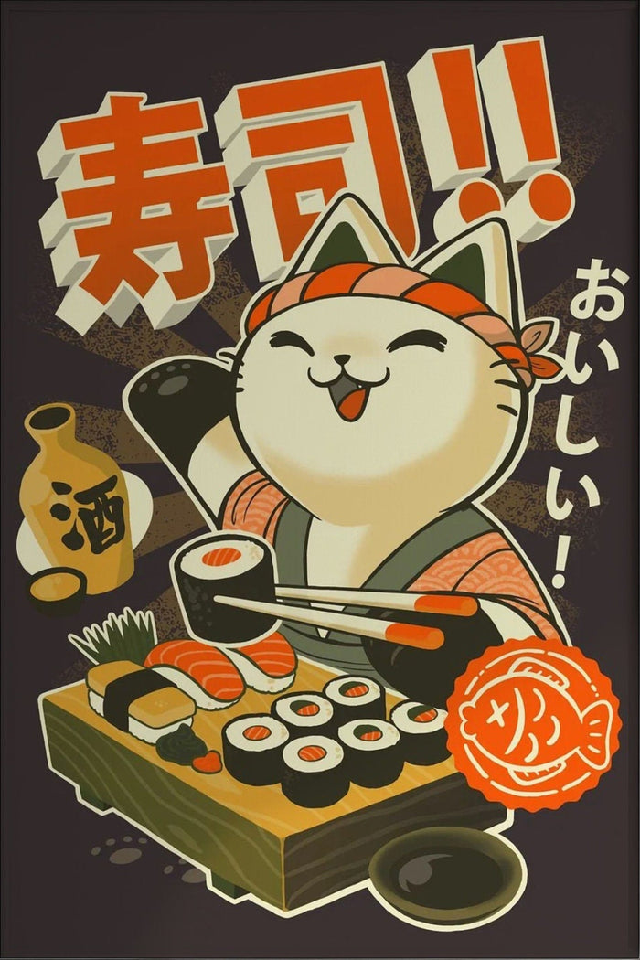Sushi Cat Canvas Print