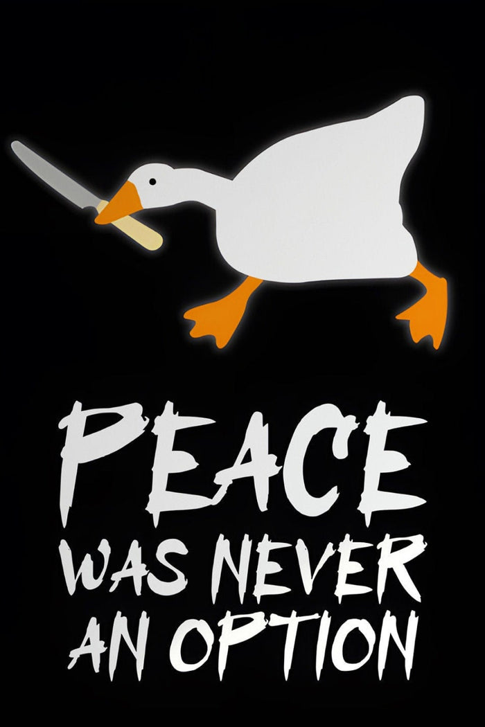 Peace Was Never An Option Duck Canvas Wall Art