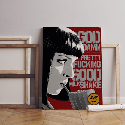 Pulp Fiction Leinwandbild, Retro Film Leinwandbild, Film Leinwand Poster, Pulp Fiction Poster