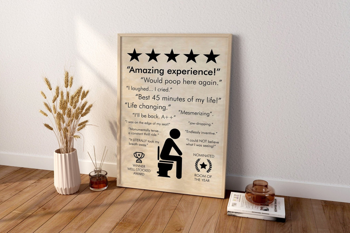 5 Star Batroom Canvas Wall Art - Canvasworkshop