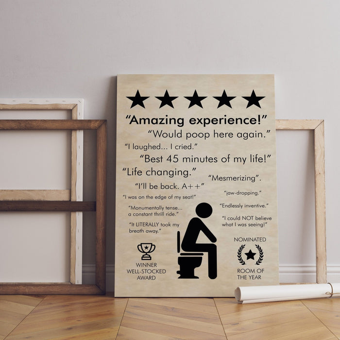 5 Star Batroom Canvas Poster