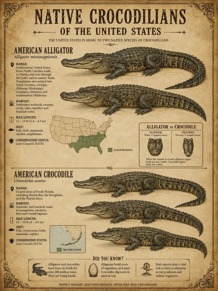 Native Crocodilians of the United States | Vintage