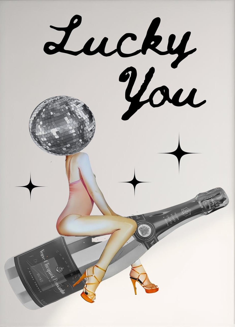 Trendy Lucky You Canvas Poster