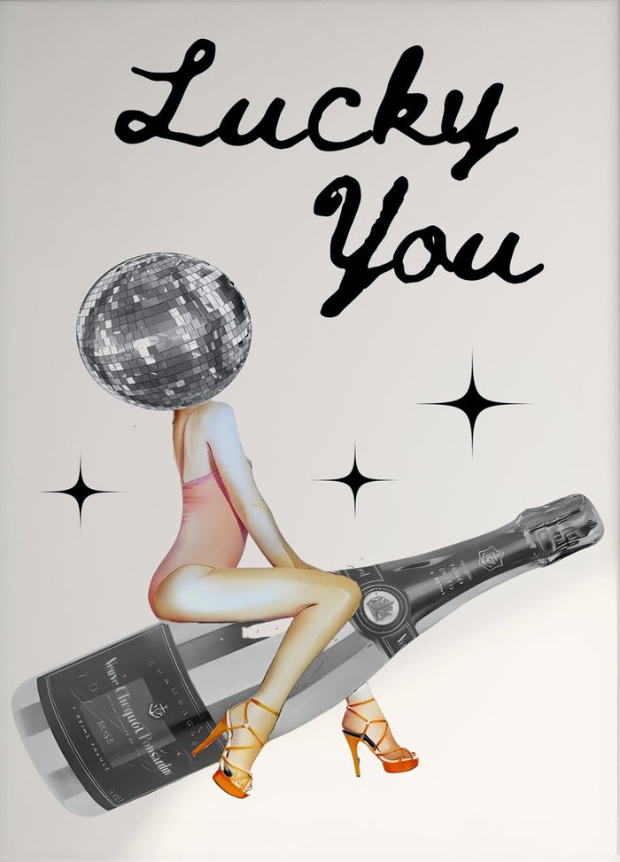 Trendy Lucky You Canvas Poster