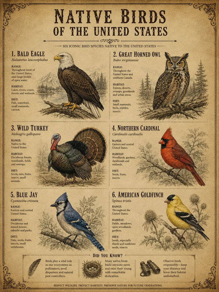Native Birds of the United States | Vintage