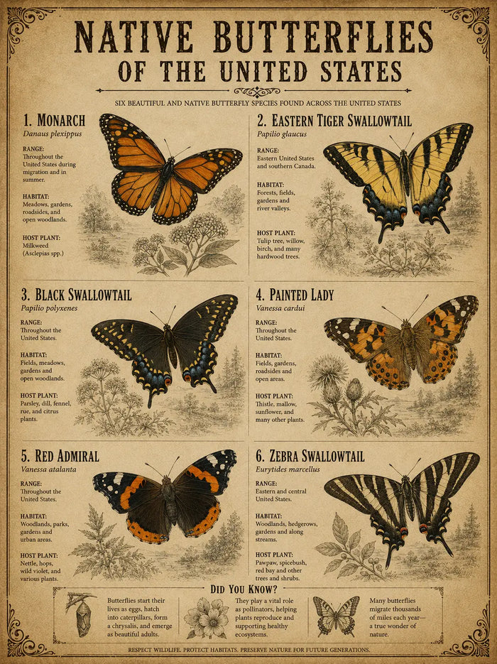 Native Butterflies of the United States | Vintage