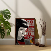 Pulp Fiction Leinwandbild, Retro Film Leinwandbild, Film Leinwand Poster, Pulp Fiction Poster