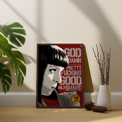 Pulp Fiction Leinwandbild, Retro Film Leinwandbild, Film Leinwand Poster, Pulp Fiction Poster
