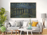 Vincent van Gogh Leinwand-Wandkunst, Vincent van Gogh – Sternennacht über der Rhone, Leinwanddruck, Leinwandkunst, Sternennacht, Berühmte Wandkunst