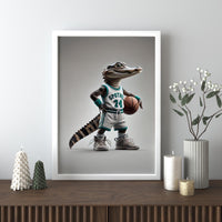 Ikonische realistische Baby-Alligator-Leinwand – realistisches, stilvolles und verspieltes Wanddekor