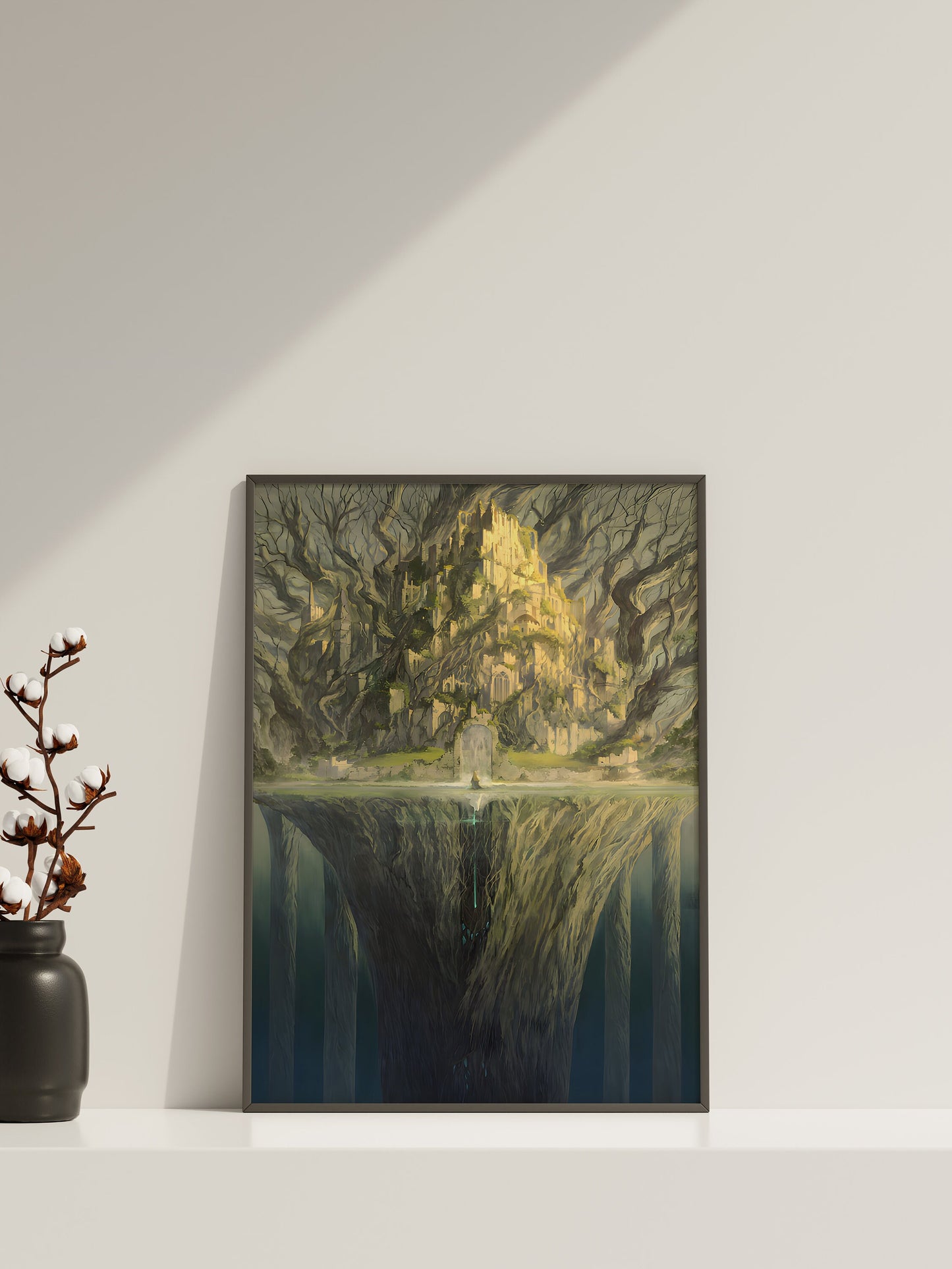 Das Große Baum Elden Ring Leinwand-Wandbild, Elden Ring Leinwand-Wanddekoration, Gaming-Poster, Geschenk für Gamer, Dark Souls Poster, Marika Poster
