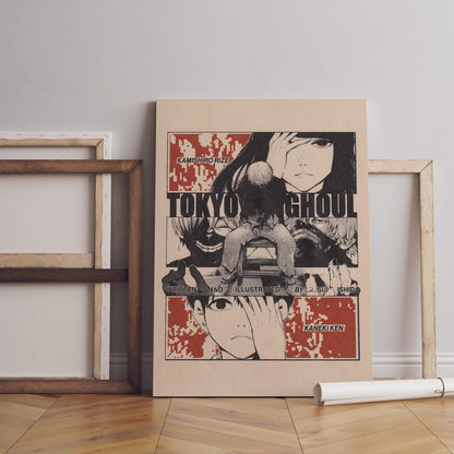 Anime Leinwand-Wandkunst, Tokyo Ghoul Wandkunst, Anime Poster, Anime Wanddeko, Geschenk für Anime Liebhaber, Anime Wandkunst, Tokyo Ghoul Poster