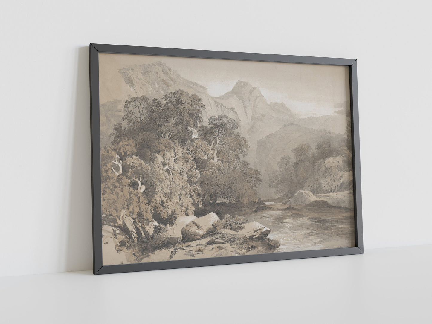 Alexandre Calame Wandkunst, Landschaft Leinwand Wandkunst, Vintage Leinwand Wandkunst, Vintage Landschaft, Leinwand Malerei Poster, Fine Art Poster