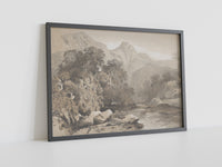 Alexandre Calame Wandkunst, Landschaft Leinwand Wandkunst, Vintage Leinwand Wandkunst, Vintage Landschaft, Leinwand Malerei Poster, Fine Art Poster