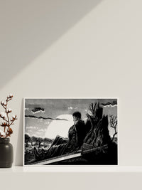 Anime-Leinwandbild, Anime-Poster, Berserk-Anime-Wandkunst, Berserk-Guts-Poster, gerahmte Anime-Deko, Guts-Leinwandbild