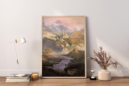 Baldur's Gate Landschafts-Wandkunst, Baldur's Gate Berg-Leinwand-Wandkunst, BG3 Poster, Gaming-Wandkunst, Gaming-Poster, Geschenk für Gamer