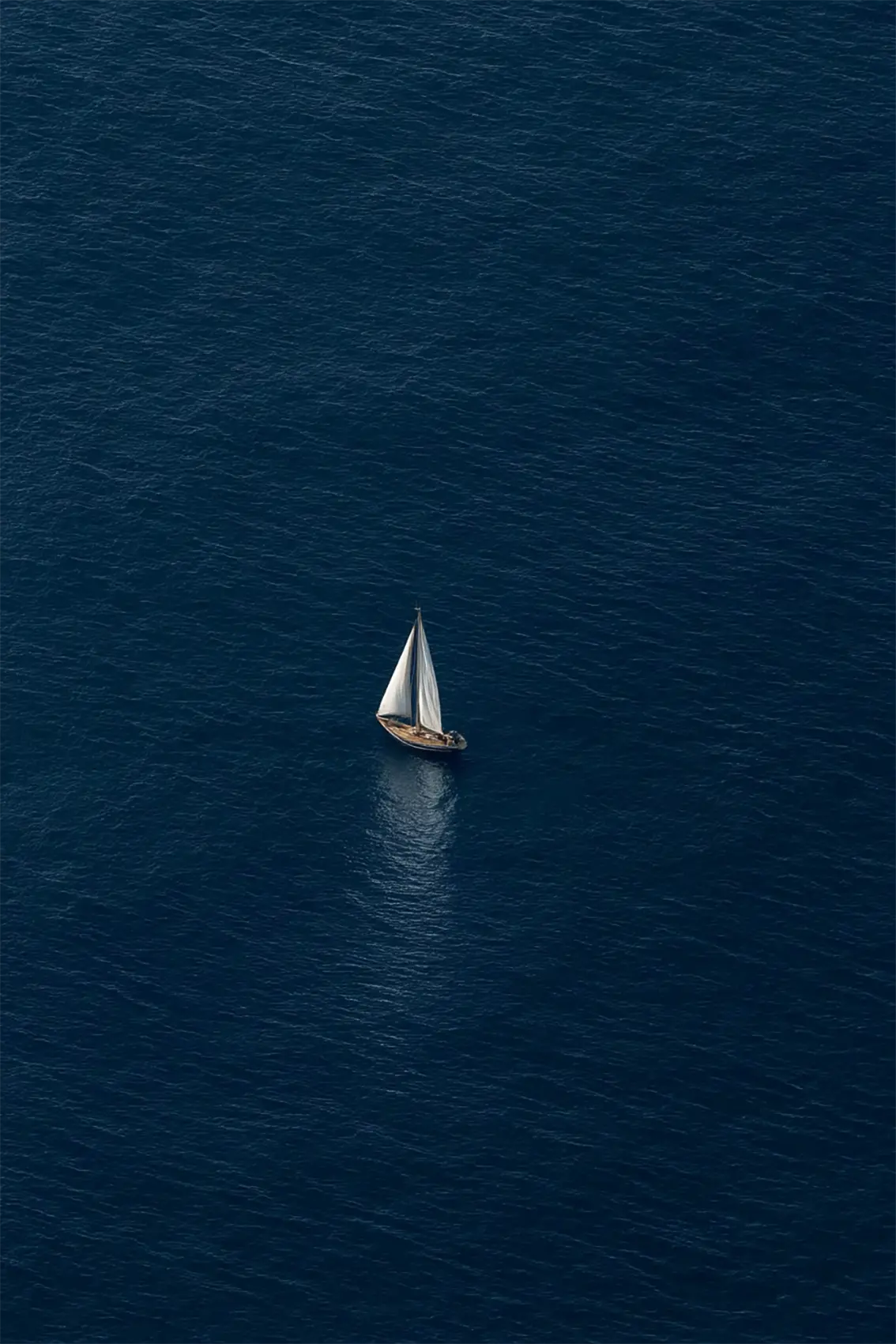 Sailboat Ocean Wall Art, Deep Blue Sea