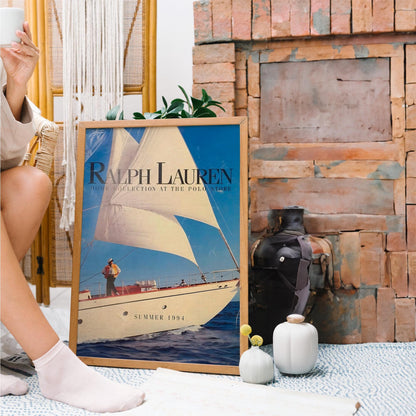 Ikonisches Magazin Poster RL Luxus Segelyacht Leinwandbild
