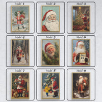 Christmas Santa Wall Art, Santa Claus & Christmas Decor Art - Happy Christmas, Xmas Gift, Framed Santa