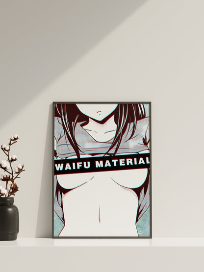 Anime Leinwand-Wandkunst, Waifu-Material-Poster, Anime-Mädchen-Wandkunst, Anime-Poster, Anime-Wanddeko, Geschenk für Anime-Liebhaber, Anime-Kunst
