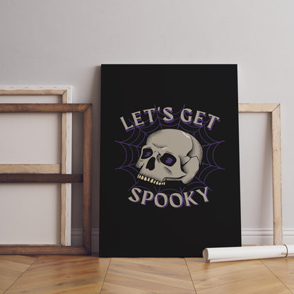Spooky Leinwand-Wandkunst - Halloween Leinwand-Wandkunst - Halloween Geschenk - Stimmungs-Schädel-Poster - Halloween Poster - Halloween Wanddekor