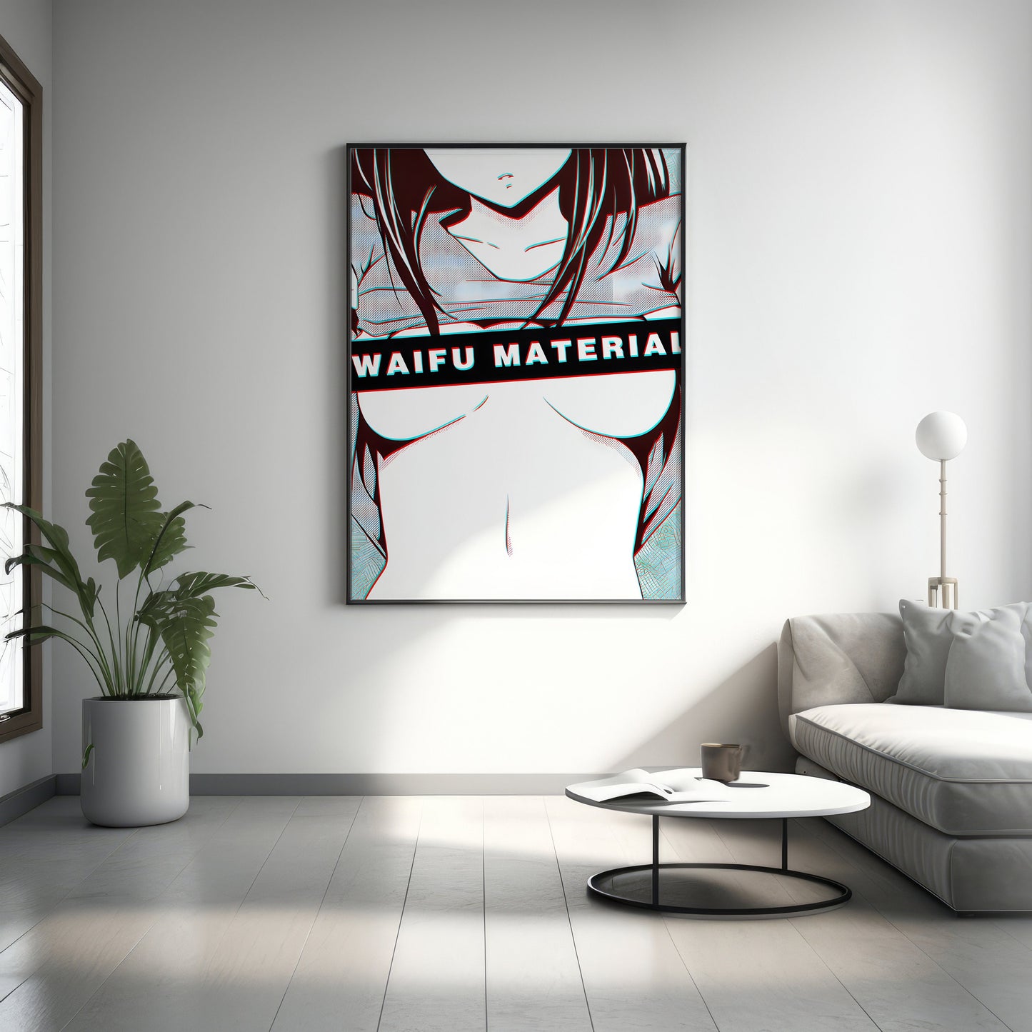 Anime Leinwand-Wandkunst, Waifu-Material-Poster, Anime-Mädchen-Wandkunst, Anime-Poster, Anime-Wanddeko, Geschenk für Anime-Liebhaber, Anime-Kunst