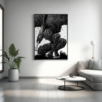 Anime Leinwand Wandkunst, Anime Poster, Berserk Anime Wandkunst, Berserk Guts Poster, Gerahmte Anime Deko, Guts Leinwand Wandkunst