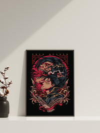 Anime Leinwandbild, japanisches Leinwandbild, japanische Kunstleinwand, Anime Poster, gerahmte Anime Leinwand, Geschenk für Gamer, Geschenk für Ihn