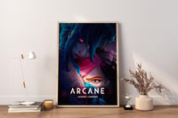 Arcane Poster, LoL Arcane Cover, Arcane Leinwand, Gaming Wandkunst, Gaming Leinwandposter, Jinx Poster, Geschenk für Gamer, Arcane Neue Staffel