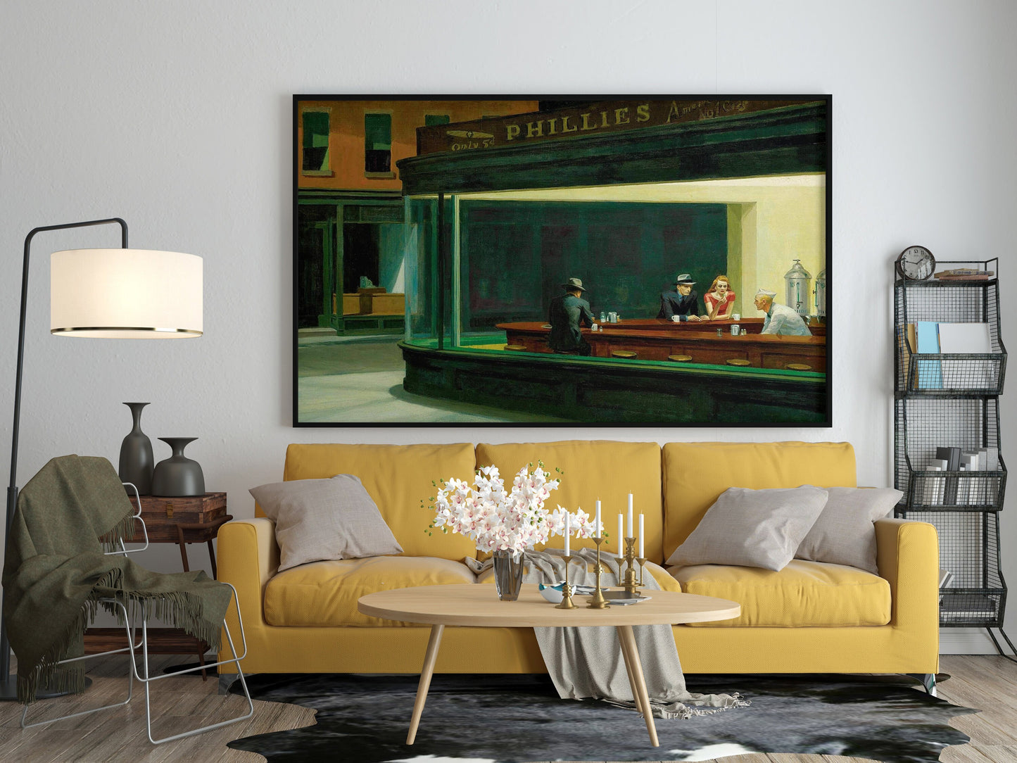 Edward Hopper Leinwandbild, Edward Hopper Nighthawks Leinwanddruck, Sonnenuntergang Leinwandbild, Leinwandkunstdruck, Nighthawks Wandkunst