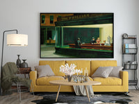 Edward Hopper Leinwandbild, Edward Hopper Nighthawks Leinwanddruck, Sonnenuntergang Leinwandbild, Leinwandkunstdruck, Nighthawks Wandkunst