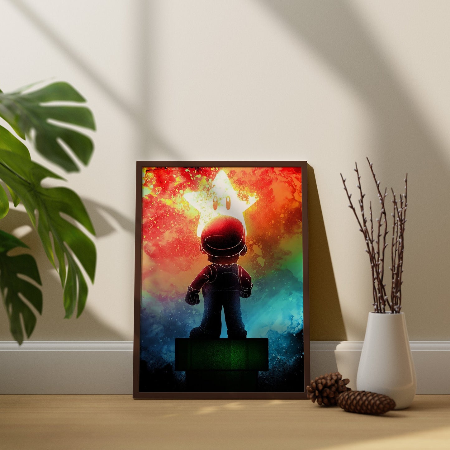 Gaming Canvas Wall Art, Soul Of Star Canvas Wall Decor, Gaming Poster, Gift For Gamers, Mario Poster, Mario Canvas Wall Art