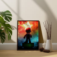 Gaming Canvas Wall Art, Soul Of Star Canvas Wall Decor, Gaming Poster, Gift For Gamers, Mario Poster, Mario Canvas Wall Art