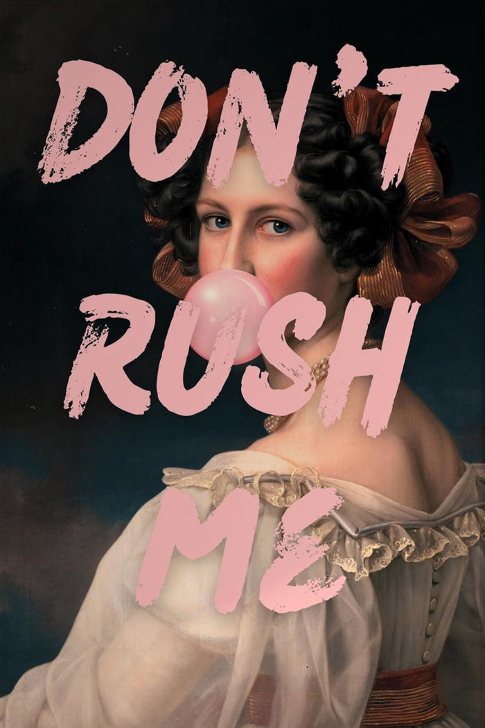 Don't Rush Me Altered Art Portrait Canvas Wall Decor