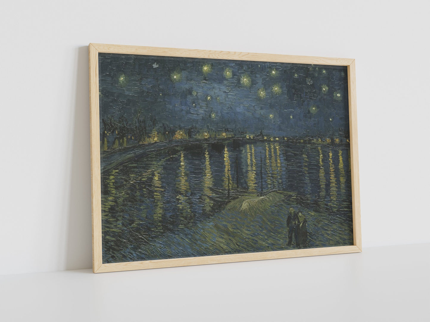 Vincent van Gogh Leinwand-Wandkunst, Vincent van Gogh – Sternennacht über der Rhone, Leinwanddruck, Leinwandkunst, Sternennacht, Berühmte Wandkunst
