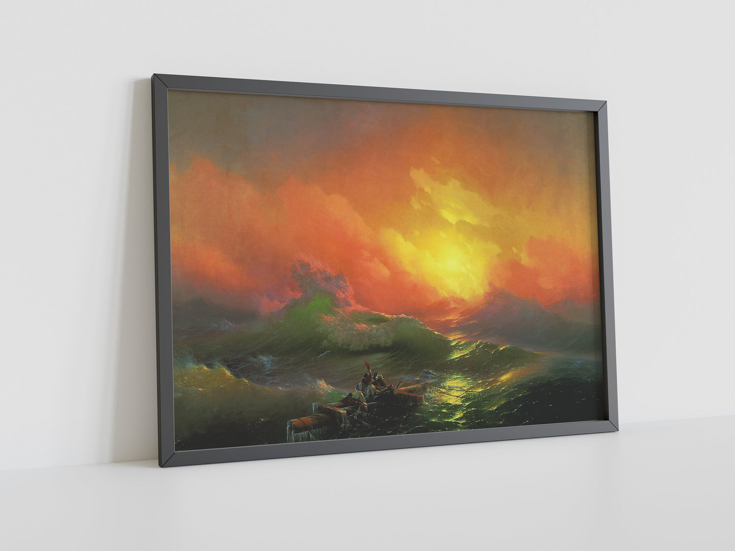 Iwan Aiwasowski Leinwand-Wandkunst, Iwan Aiwasowski Die Neunte Welle Leinwandkunst, Leinwanddruck-Kunst, Große Leinwand-Wandkunst, Wohnzimmer-Wanddekoration