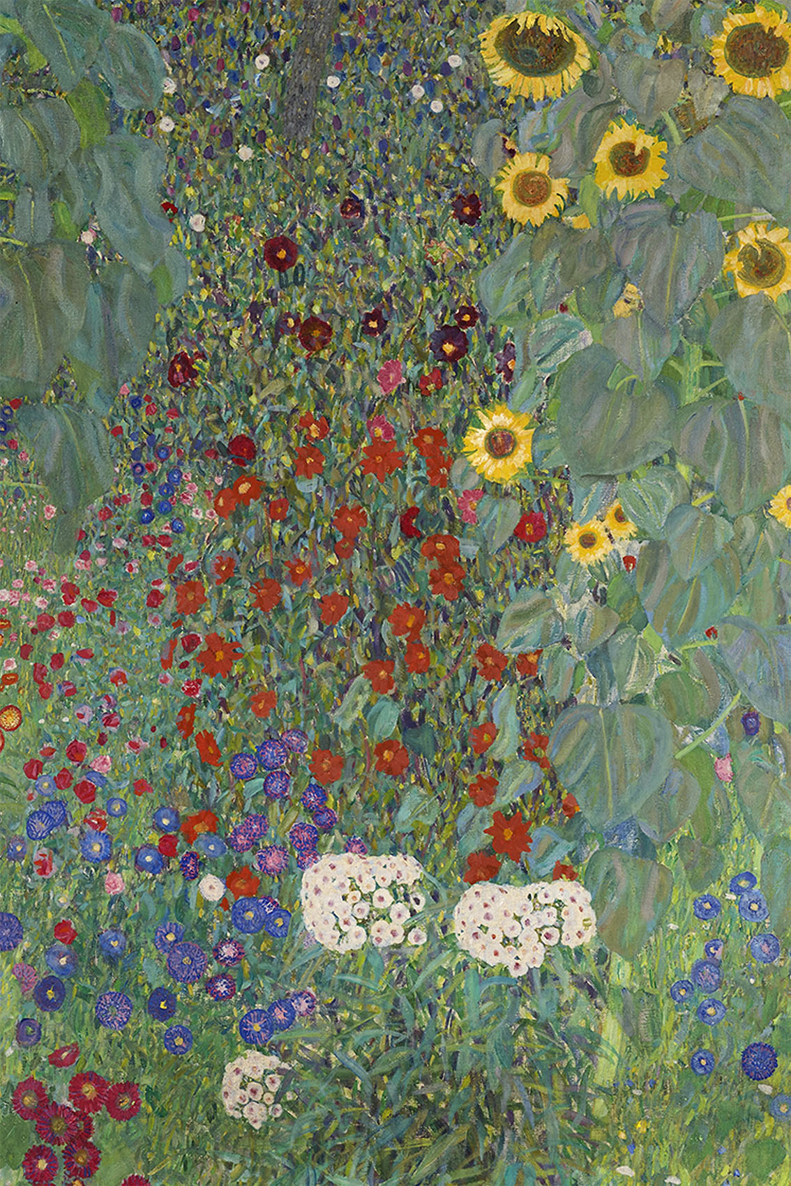 Gustav Klimt Farm Garden with Sunflowers