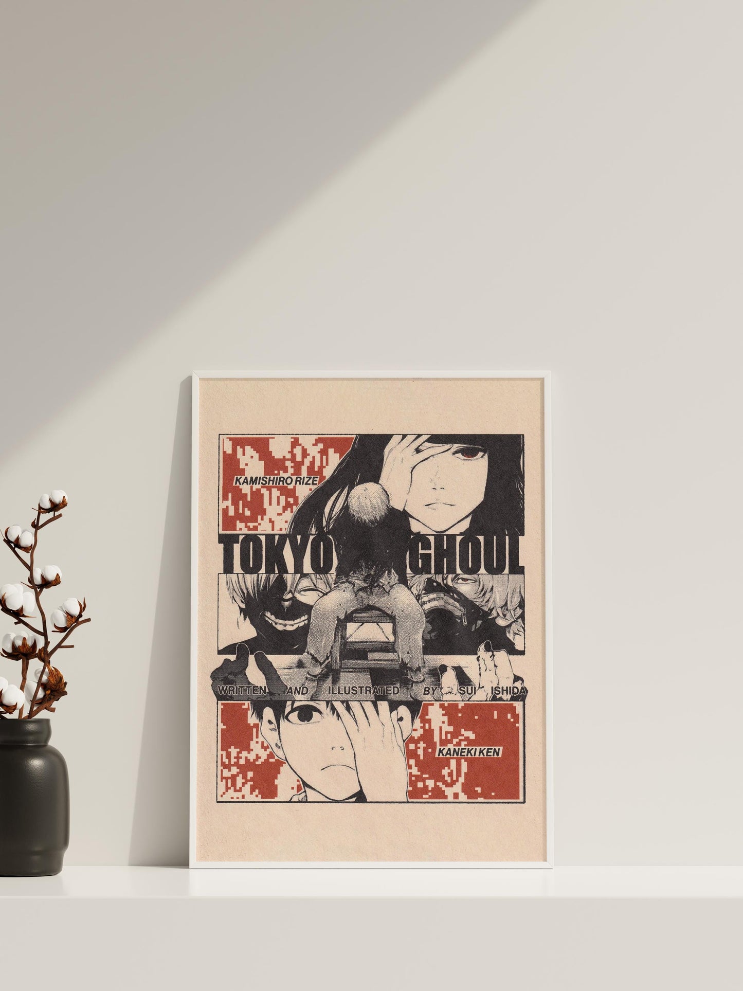 Anime Leinwand-Wandkunst, Tokyo Ghoul Wandkunst, Anime Poster, Anime Wanddeko, Geschenk für Anime Liebhaber, Anime Wandkunst, Tokyo Ghoul Poster