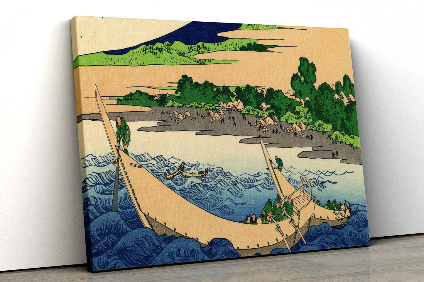 Hokusai Ukiyo-e Leinwand-Dekor Meisterwerke: Ozeanszenen & Provinziallandschaften