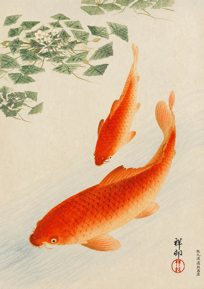 Orange Koi Fish Wall Art