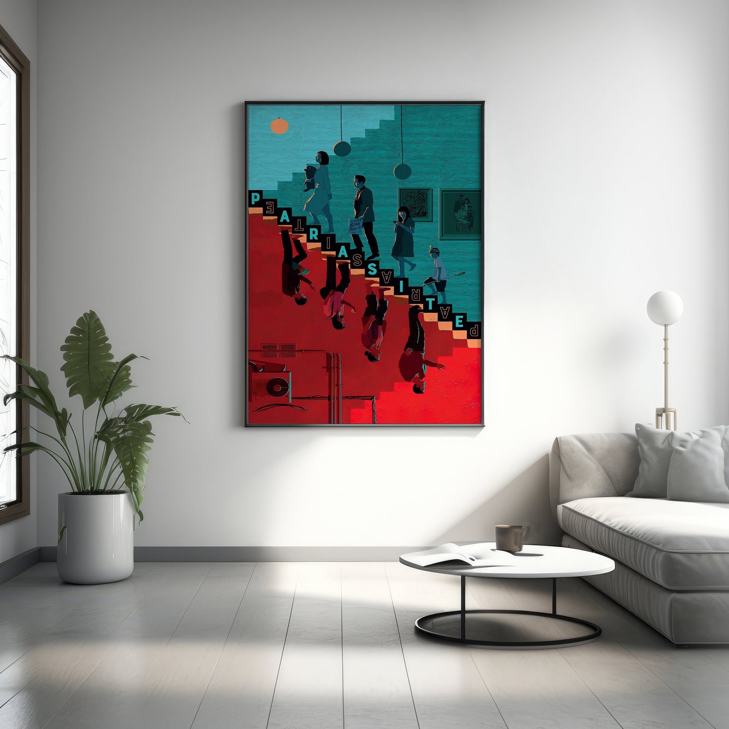 Parasite Canvas Wall Art, Unique Canvas Wall Art, Movie Canvas Poster, Parasite Poster