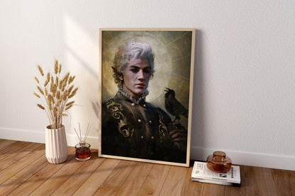 Baldur's Gate Astarion Wandkunst, Astarion Leinwand-Wandkunst, Astarion Poster, Hochelfen-Kunst, Gaming Wandkunst, Gaming Poster