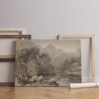 Alexandre Calame Wandkunst, Landschaft Leinwand Wandkunst, Vintage Leinwand Wandkunst, Vintage Landschaft, Leinwand Malerei Poster, Fine Art Poster